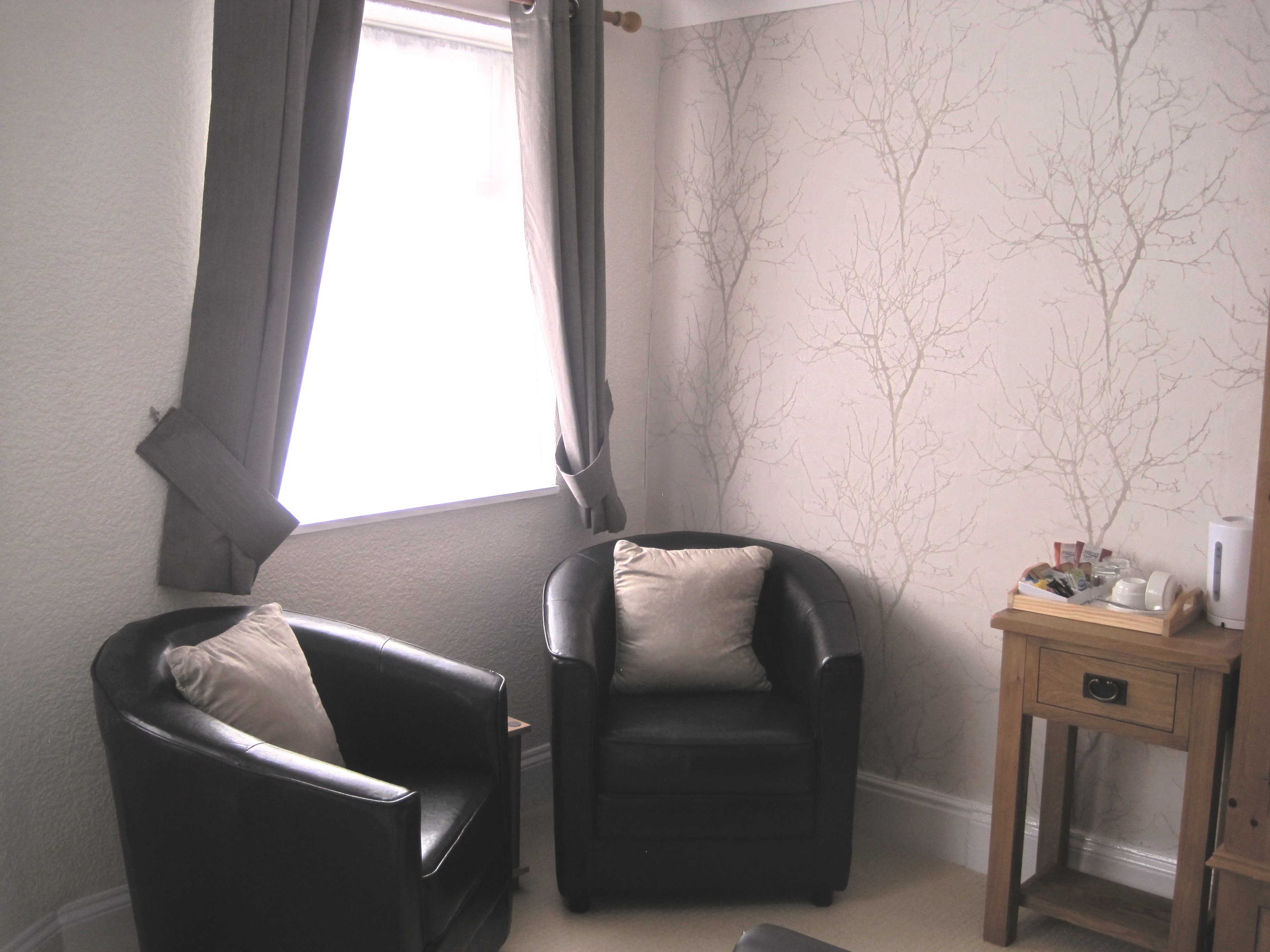 Seating area in double room